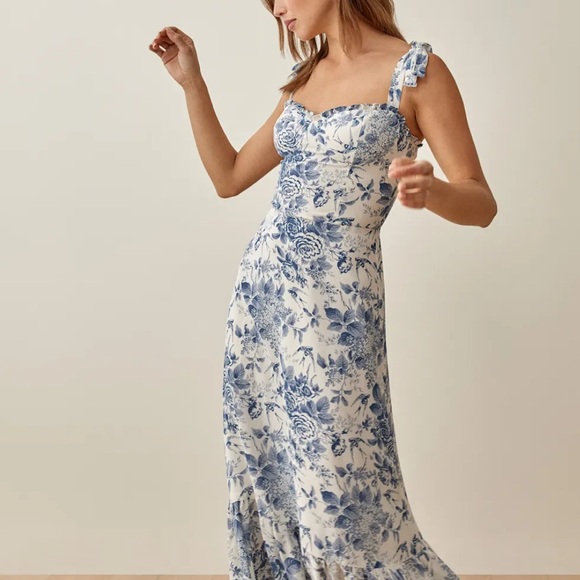 Reformation Nikita Dress in Pompadour - Picture 2 of 7